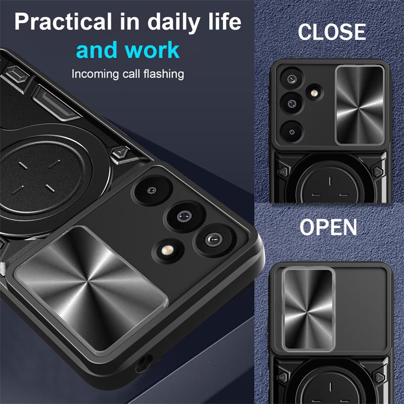Armor Ring Stand Coque For Samsung Galaxy A06 A16 A26 A36 A56 M16 F16 A15 A25 A35 A55 A54 A53 A52s A51 Case Lens Protector Cover
