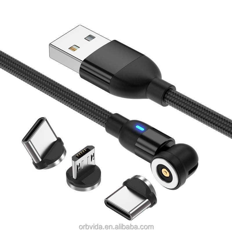 High Quality 5A Fast Charge Circular Magnetic Head 5pin Original Mobile Phone Data Cable for Phone 1 meter чёрный
