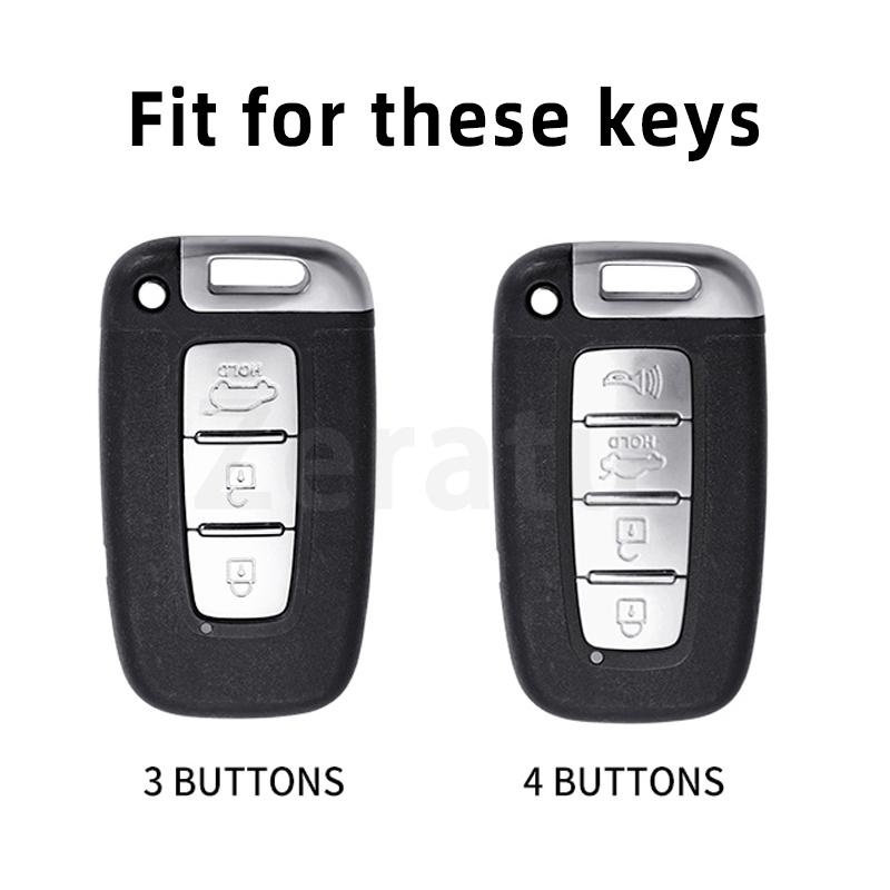 3/4 Button Transparent Tpu Car Smart Key Fob For Hyundai Genesis Coupe Sonata Ix35 For Kia Forte Sportage K2 K5 Shell Case Cover