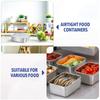 5-piece Stainless Steel Food Storage Container with Transparent Lid, Refrigerator Seal, Leak-proof, Stackable, Suitable for Kitc