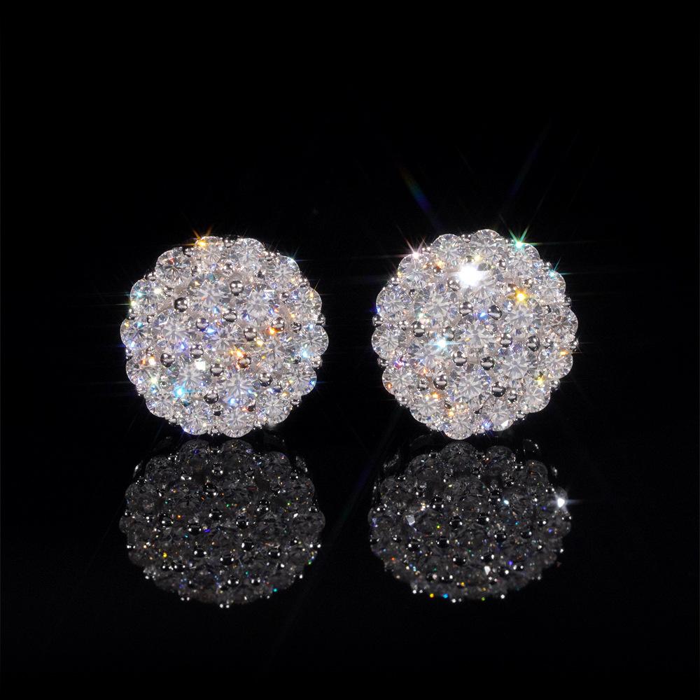 S925 Silver Moissanite Stud Earrings - GRA Certified, Sparkling INS Style, Ideal Gift for Women's Fashion Jewelry