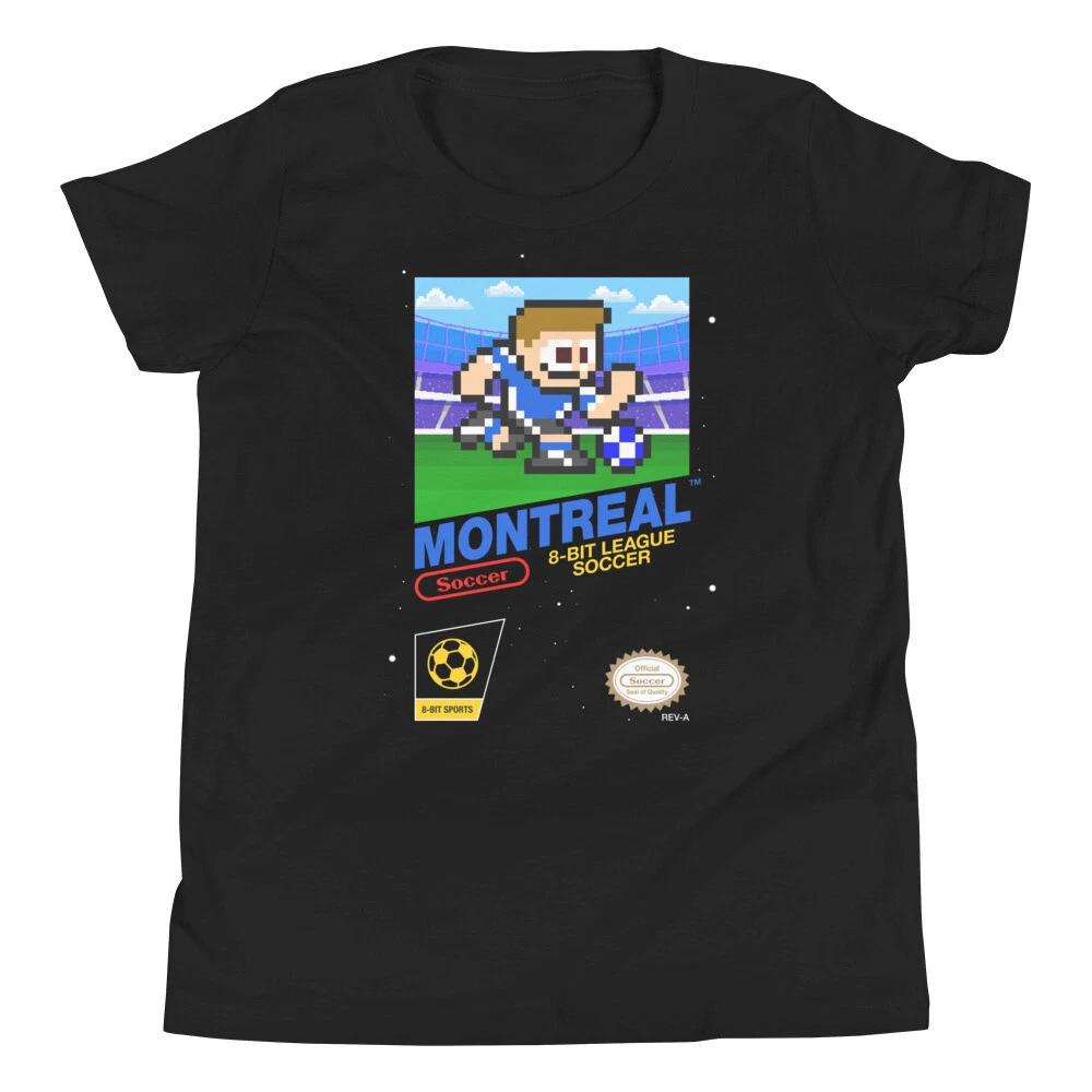 CF Montreal 8-bit Vintage League Soccer Kit Jersey Kit Youth Kid Boys T-Shirt L