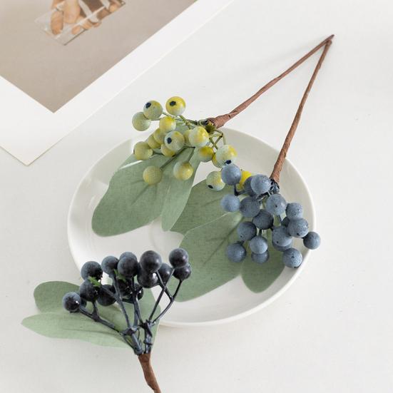 

Искусственный цветок, долговечная имитация ягоды, устойчивая к выцветанию, искусственная черника для свадьбы, домашнего декора