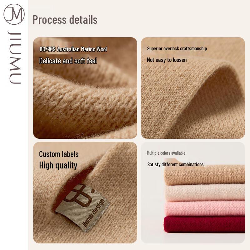 JIUMU Women's Sheep Wool Lucky Cat Knitted Neck Warmer