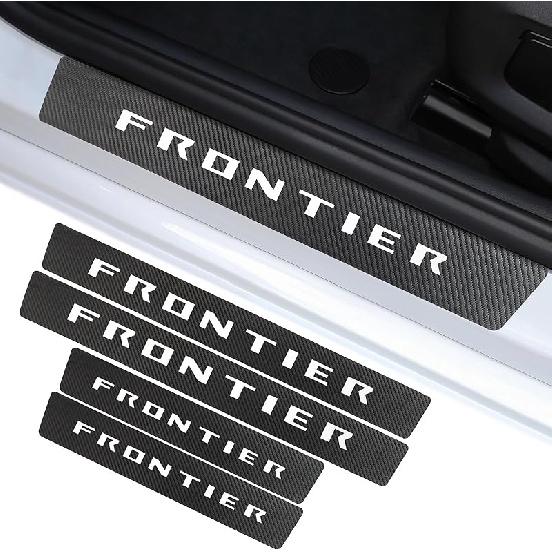 Car Door Sill Protector Compatible With Nissan Frontier Accessories, For Frontier Sill Scuff Plate Sticker Decoration