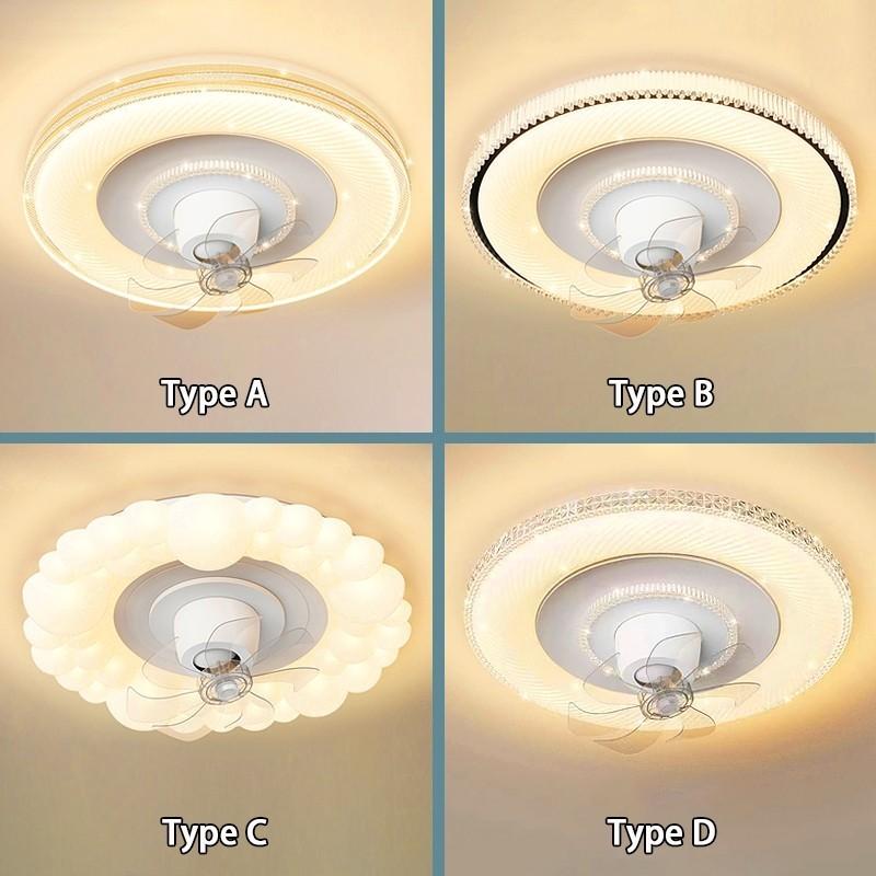 Invertorové LED osvětlení stropního ventilátoru Jídelna Elektrická lampa ventilátoru otočná o 360° Měděný motor pro domácnost Světlo stropního ventilátoru