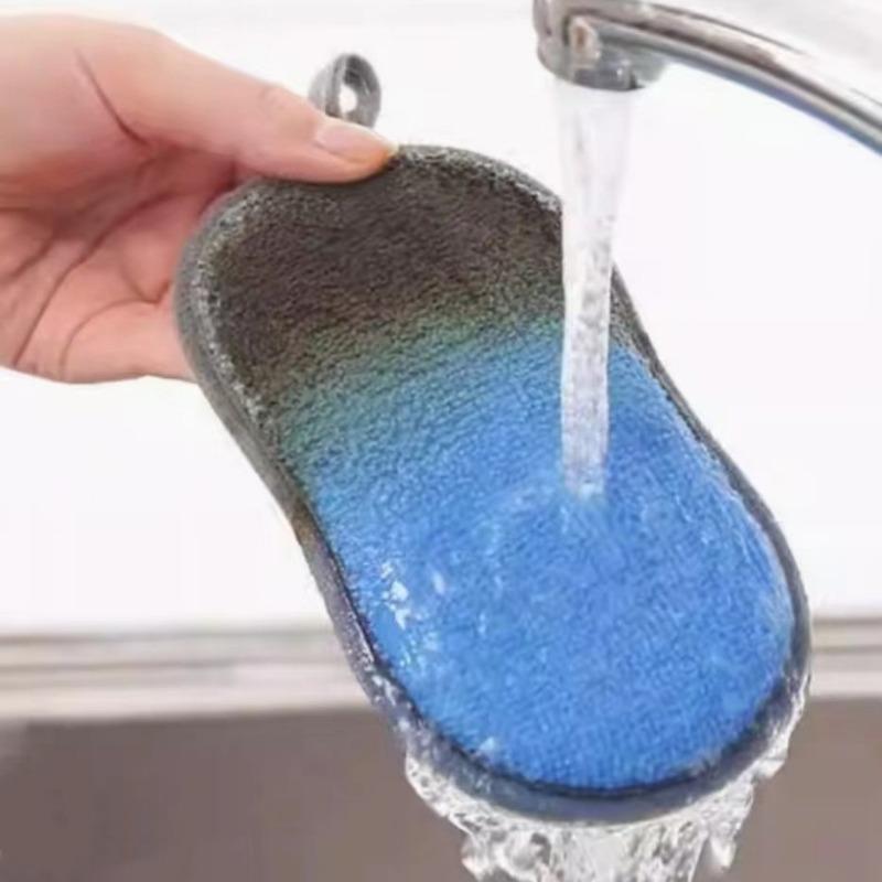

Кухонные двухсторонние салфетки для мытья посуды, нелипкие салфетки из металлической проволоки, кухонные губки, салфетки для мытья посуды и губки для чистки синий