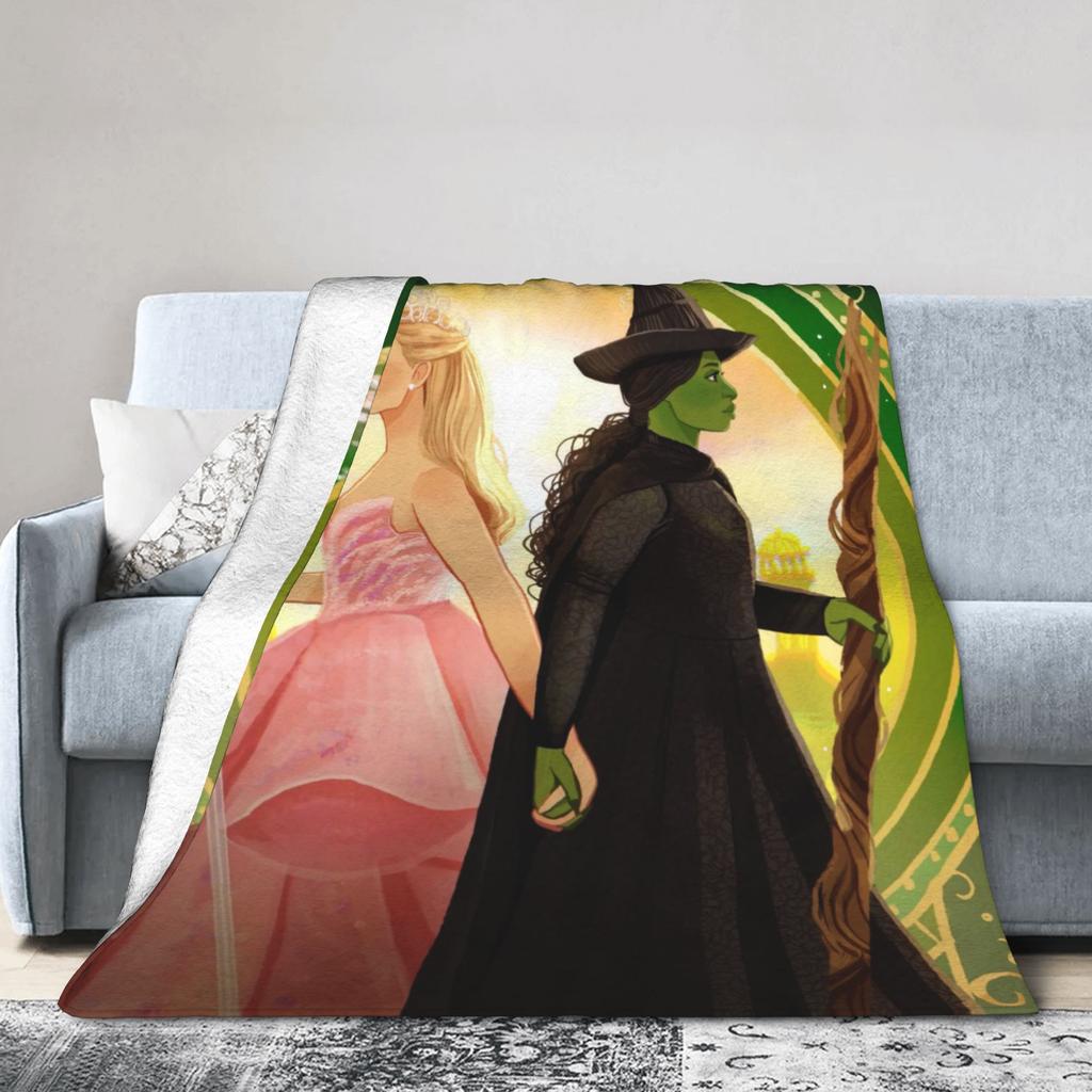 Wicked 2 Glinda & Elphaba Decke Super Warm Lustig Plüsch Bettwäsche Überwürfe Für Kind Couch Bett Flanell Tagesdecke Bettdecke
