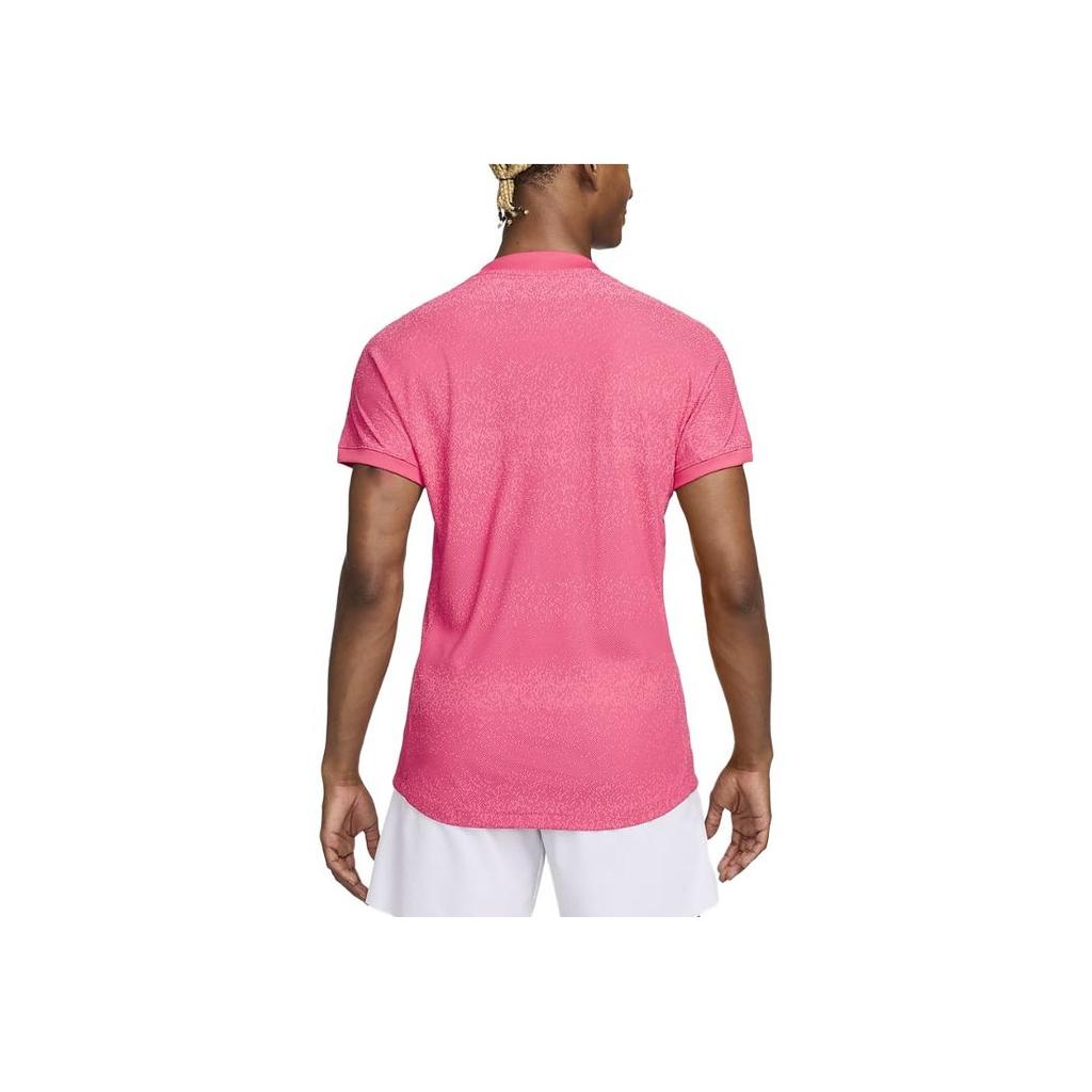 Nike Dri-Fit Logo Print Pullover V-Neck Short Sleeve T-Shirt Men Tops Pink FD5409-629