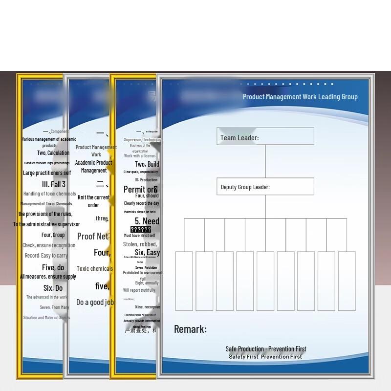 Hazardous Chemical Safety Management Signs Set