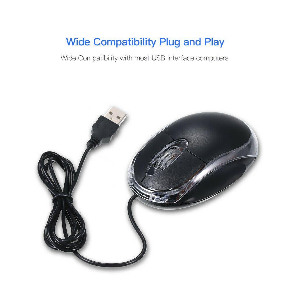 

Home Office Laptop Ergonomic Gaming Mice USB Wired Mouse Game Backlight