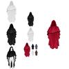 Stylish 2023 Medieval Knight Cloak Halloween Cosplay Costume For Game Anime Role Play Black