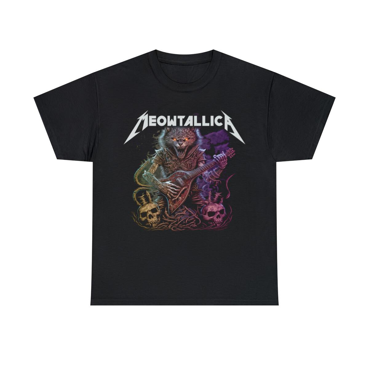 Meowtallica T-Shirt, Funny Cat Shirt Metallica Parody shirt, Heavy Metal Shirt XXL