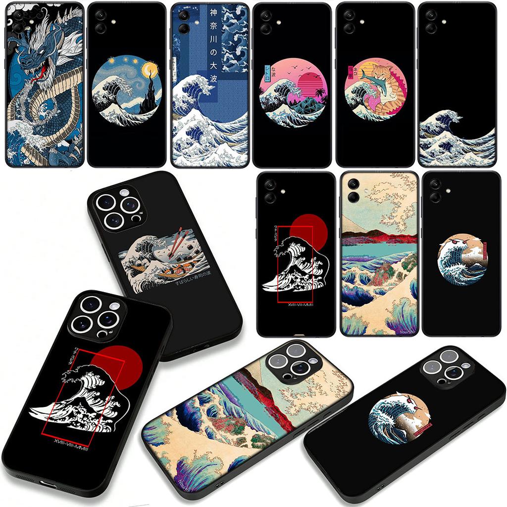 Phone Cover for Apple iPhone 16 15 14 Plus 13 12 Mini 17 Pro Max + 16E Air 16+ ProMax Case The Great Wave of Kanagawa Art Casing