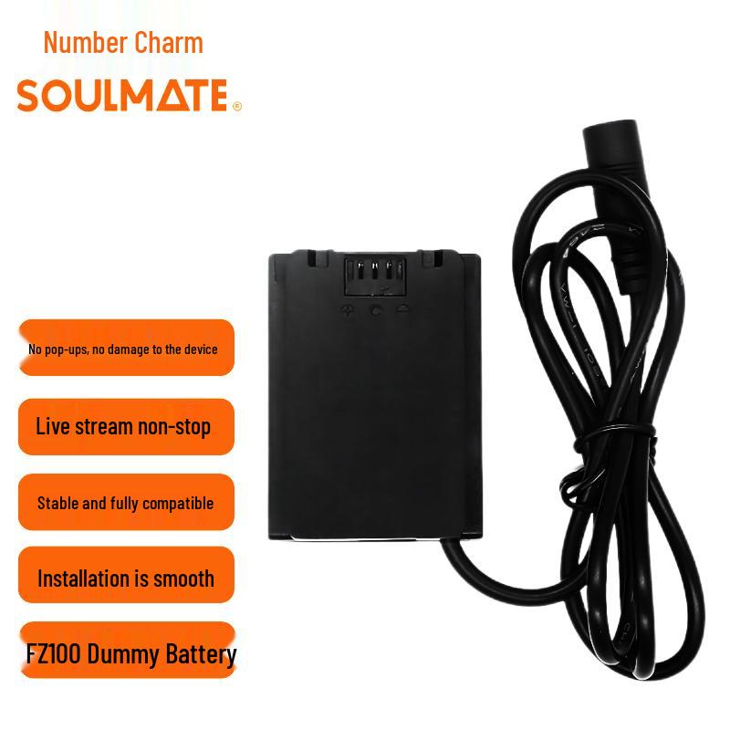 SOULMATE Dummy-аккумулятор NP-FZ100 для камер Sony, штекер CN (адаптер в комплекте)