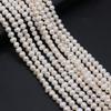 1String, 4-5mm White Natural Freshwater Near Round Pearls 36cm Loose Beads for Handmade Jewelry Craft Supplies, DIY Holiday Gifts