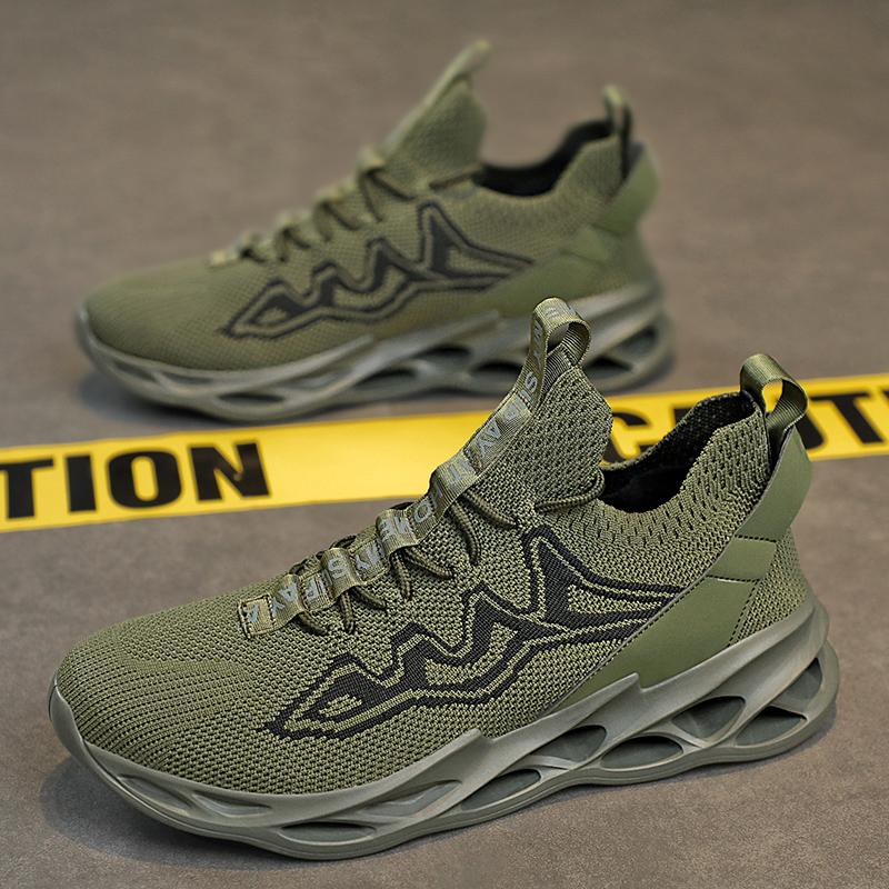 

Men Sneakers Non Slip Designer Athletic Shoes Male Comfortable Mesh Running Shoes Outdoor Casual Tennis Shoes for Men 46 армія зелений колір