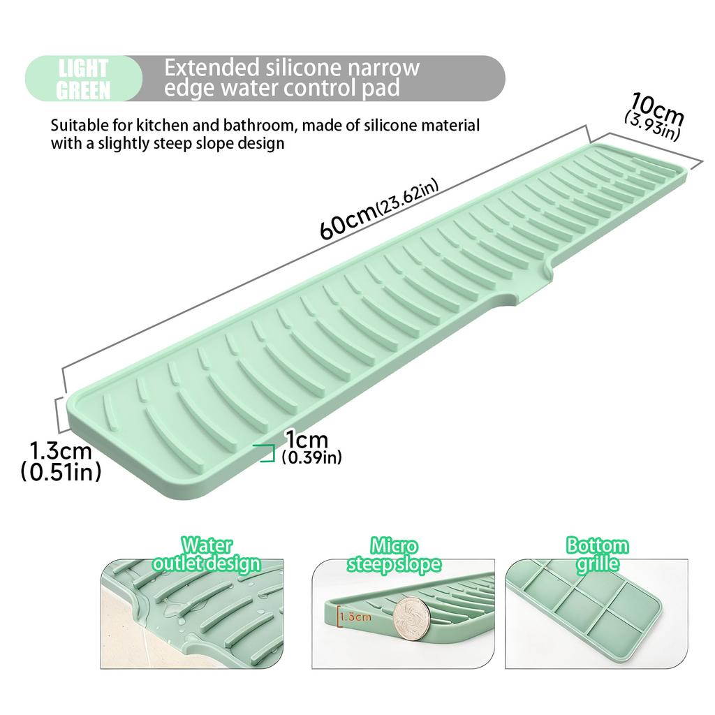Alfombrilla de Silicona Para Fregaderos, - Inclinación, Alfombrilla de Drenaje Para Aberturas de Cocina.