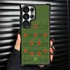 Football Soccer Tactics Time Plating Phone Case For Samsung Galaxy S24 S25 FE S26 Edge S23 Ultra S22 S21 Plus S20 Anti-Fall Aira