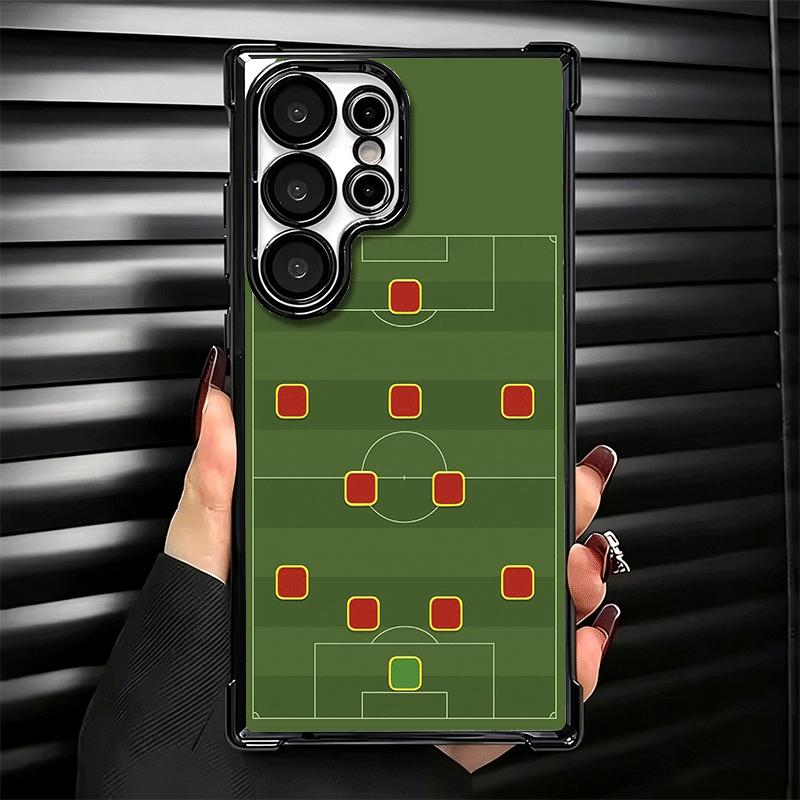 Football Soccer Tactics Time Plating Phone Case For Samsung Galaxy S24 S25 FE S26 Edge S23 Ultra S22 S21 Plus S20 Anti-Fall Aira