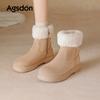 Augustine Platform Snow Boots New Winter Plush Thickened Fluffy Shoes Medium Tube Cotton Shoes