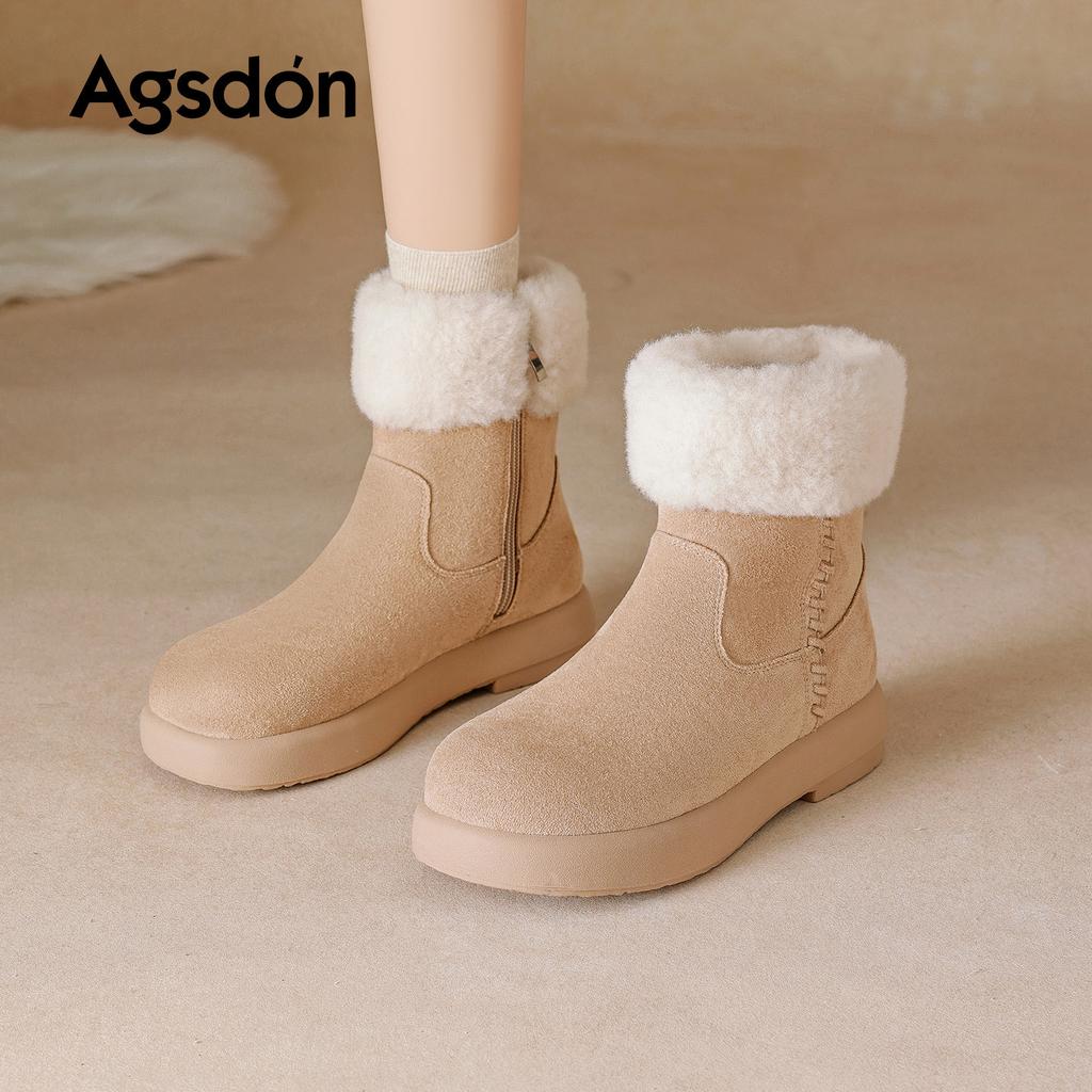 Augustine Platform Snow Boots New Winter Plush Thickened Fluffy Shoes Medium Tube Cotton Shoes