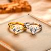 New Light Luxury Heart Zircon Ring For Women Personalized Temperament Fashionable Finger Ring