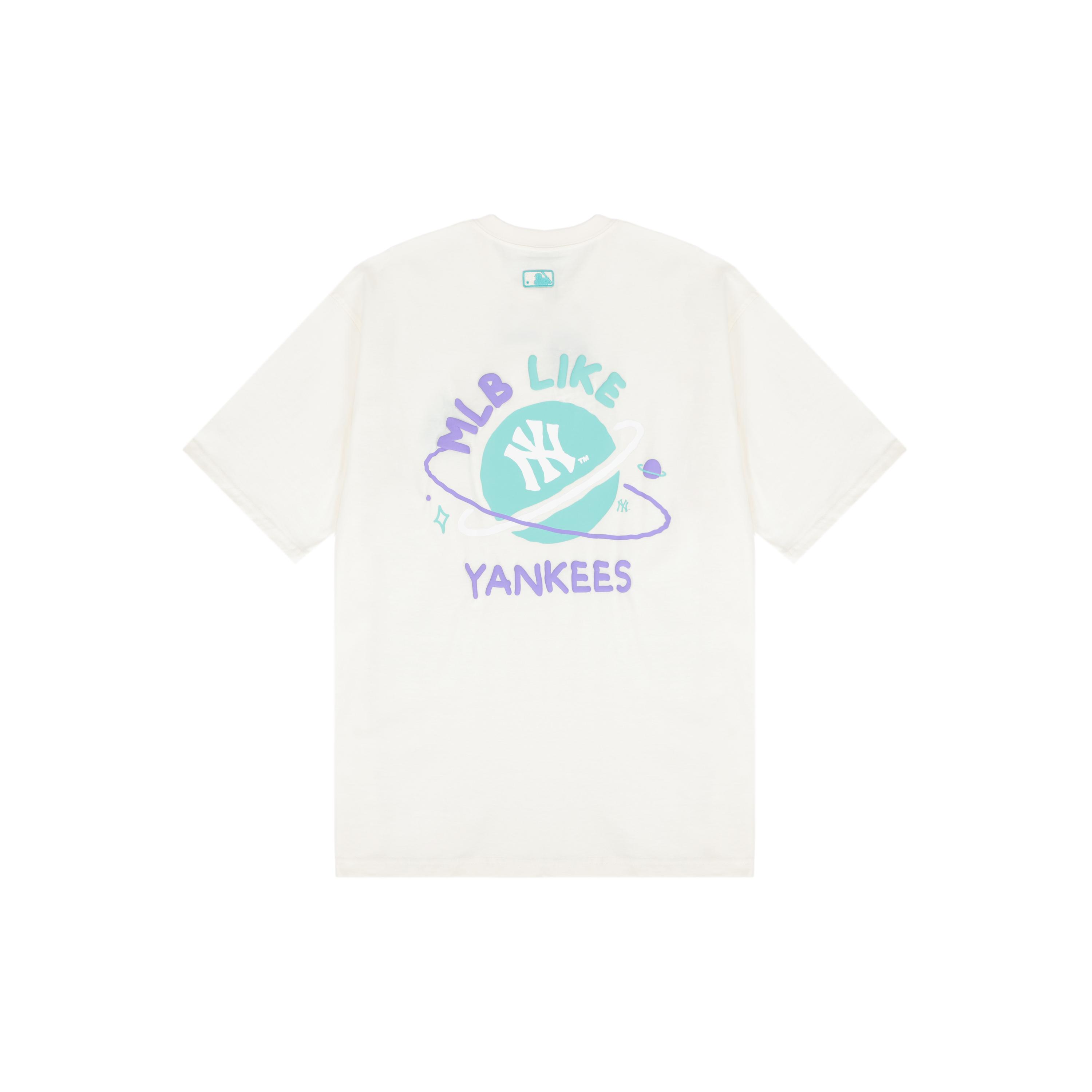 MLB Drop Shoulder Sleeve T-Shirt Unisex Cream 3ATSE1223-50CRS XXL
