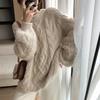 Toamnă iarnă Pulover răsucit cald Pulover moale Femei Pulover solid coreean Pulover tricotat cu gâtul O Pulover Streetwear