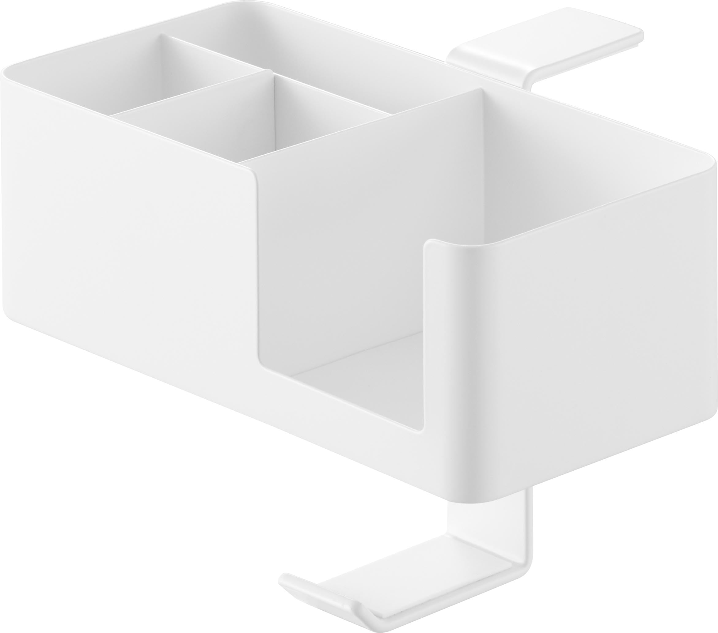 Yamazaki Tower W18 x x with Drink Small Item and Remote Control Product 10367 Multi-Rack White D135 H14cm Tableside Holder Storage Hooks белый 6300₽