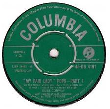 

7inch Record RUSS CONWAY - my Fair Lady Pops 45DB4191 COLUMBIA 1958 UK Pop Used