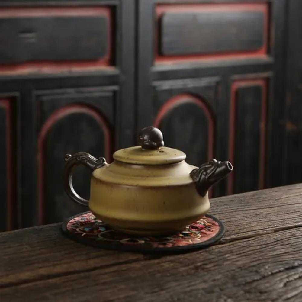 Cloth Chinese Embroidery Insulation Pad Round Teacup Placemats Fabric Coaster  Dishes