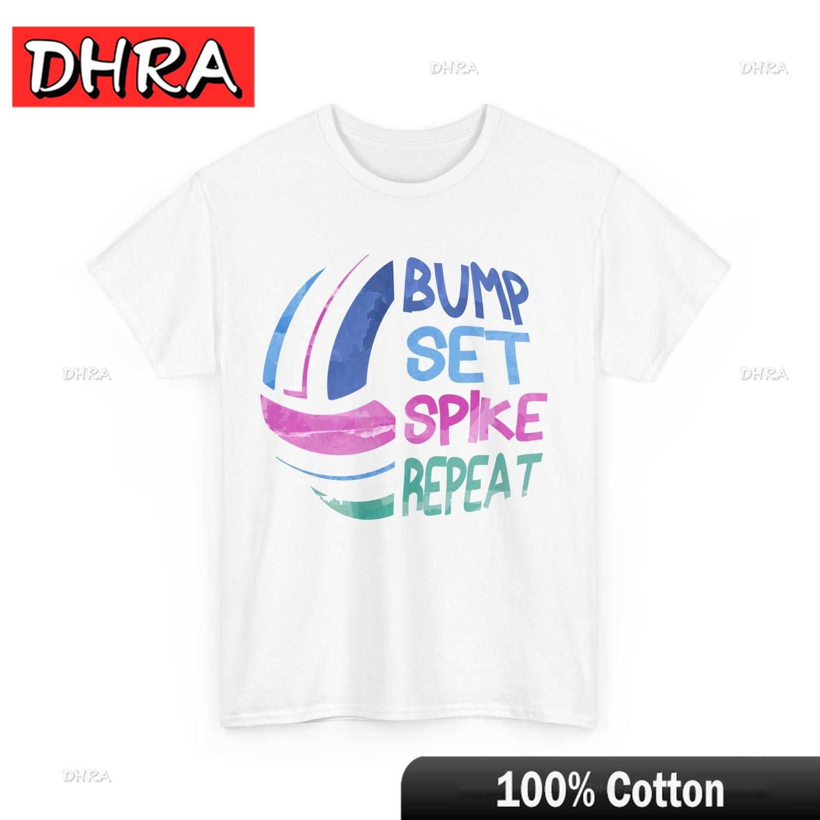 

Bump Set Spike Repeat Volleyball Shirt Sports Volleyball Lovers Women Unisex Shirt Minimalist Chic Shirt Y2K Hip Vacation Outfit S