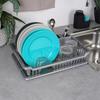 Gray Dish Drying Rack with Drip Tray 40x29cm