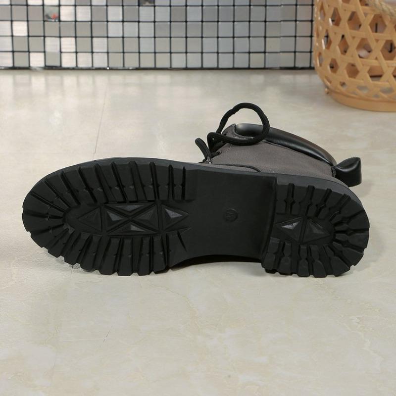 Women's Autumn British Style Matte Thick-Soled Martin Boots - Plus-Size, Student-Friendly, Versatile, Trendy