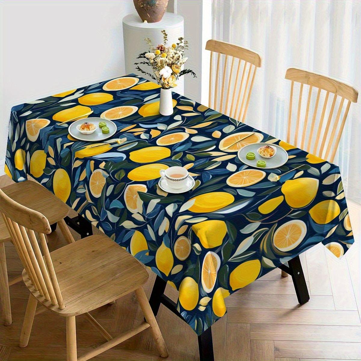 Couronne de fleurs du Jour de l'Indépendance Nappe rectangulaire imperméable Fleur étoile rouge bleue Drapeau USA Housse de table pour dîner cuisine 140x300cm