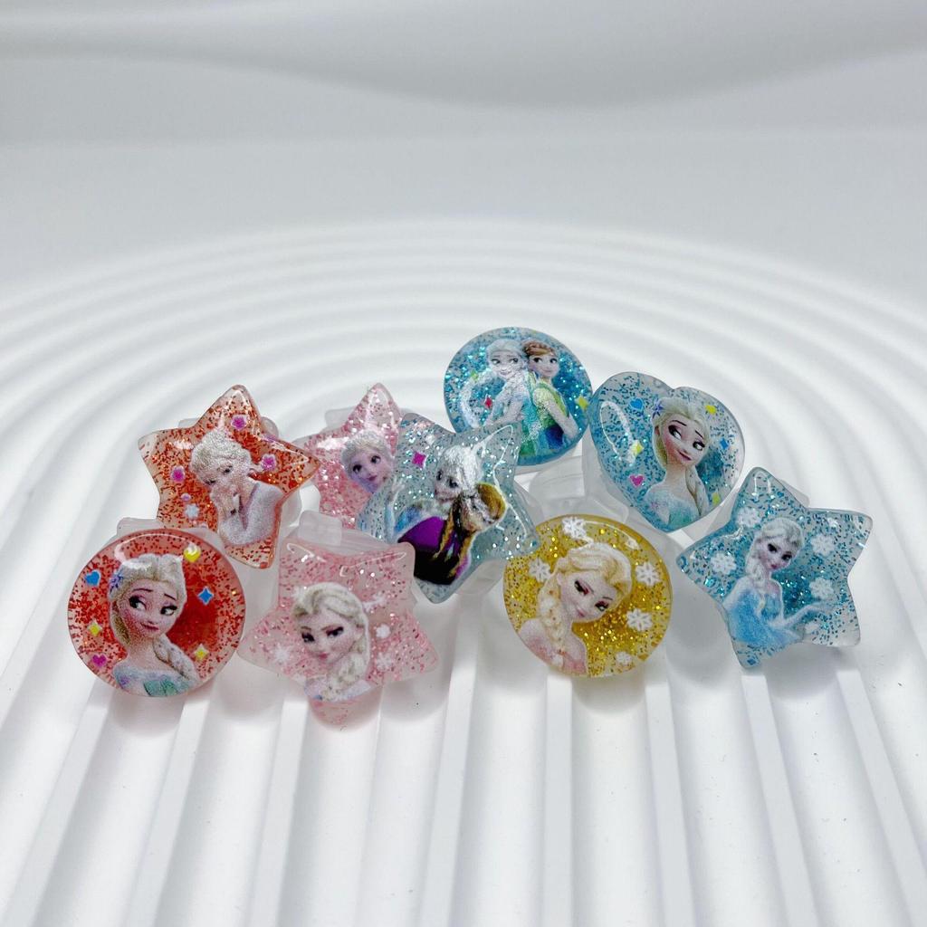 Kids' Faux Diamond Crystal Cartoon Gem Ring Set - Kindergarten Gift