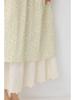 Women's Floral Print Lace-up Doll Collar Cotton Linen Long Sleeve Loose Plus Size Spring Dress