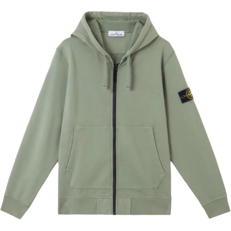 Stone Island Hoodie met Rits en Kangoeroezak Lange Mouwen Sweatshirt Heren sweatshirt K2S156100061S0051-V0055 L