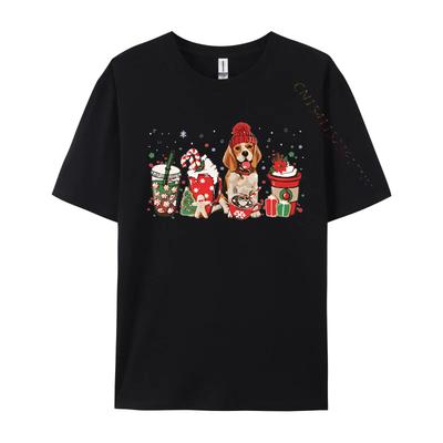 Beagle Dog Lover Merry Christmas Tshirt Graphic Print Tops Men Hip Hop Tee Clothes T Shirt Street Cotton Tshirt