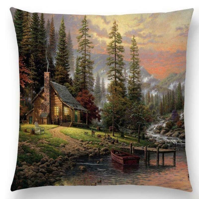 Elegant Cotton Linen Cushion Cover With Invisible Zipper For Easy Cleaning