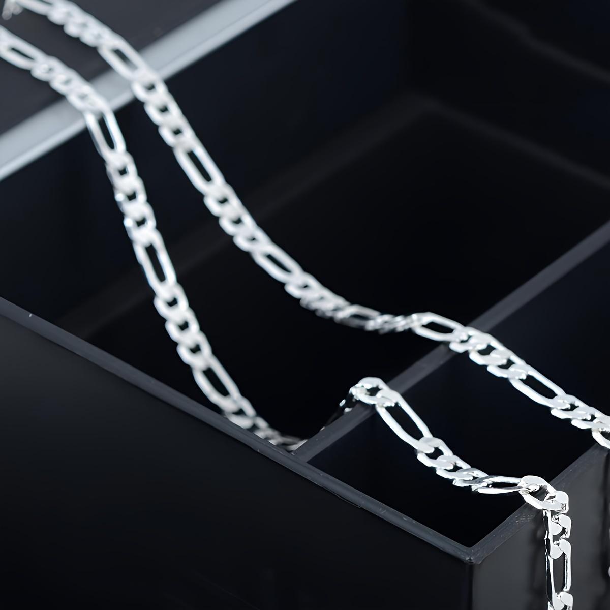 

Серебристая цепочка 2 мм для женщин и мужчин Элегантное ожерелье Хип-хоп цепочка Ювелирные изделия 16-30 дюймов для подвески Ожерелье Изготовление своими руками 16inch 40cm