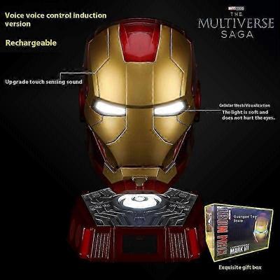 New Autoking 1:1 Mk5 Iron Man Helmet Cosplay English Voice-activated Eye Glow Model Toy Adult Electric Wearable Christmas Gift WSLIHV Less