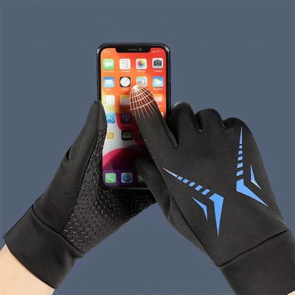 Winter Warm Cycling Gloves Fashion None Slip Thicken Thermal Skiing Gloves Touch Screen Waterproof Lightweight Bike Riding Glove