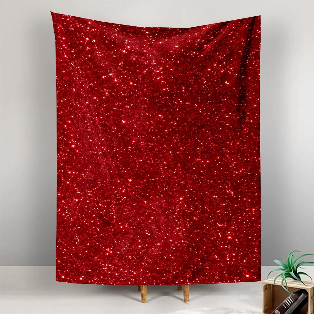 Red Glitter Shiny Sparkling Background Patterned tapestry for bedroom and living room home decor sofas
