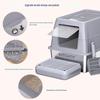 Large Easy-Clean Stainless Steel Cat Litter Box - Anti-Splash and Leak-Proof Enclosure
