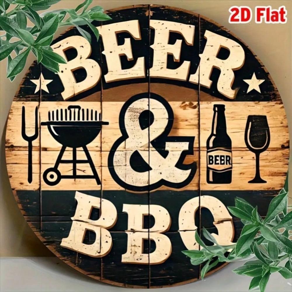 Metal Tin Sign Vintage Beer BBQ Pub Decor Wall Art