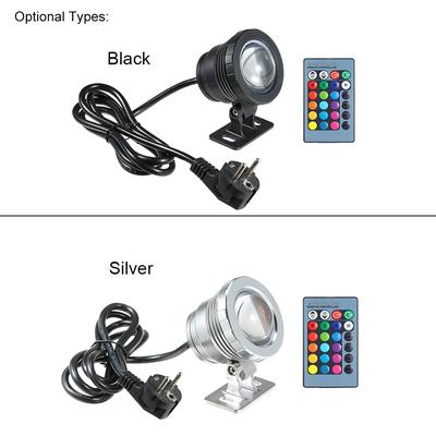 AC85-265V 10W RGB LED Underwater Light Submersible Lamp with Remote Control 16 Colors Changing