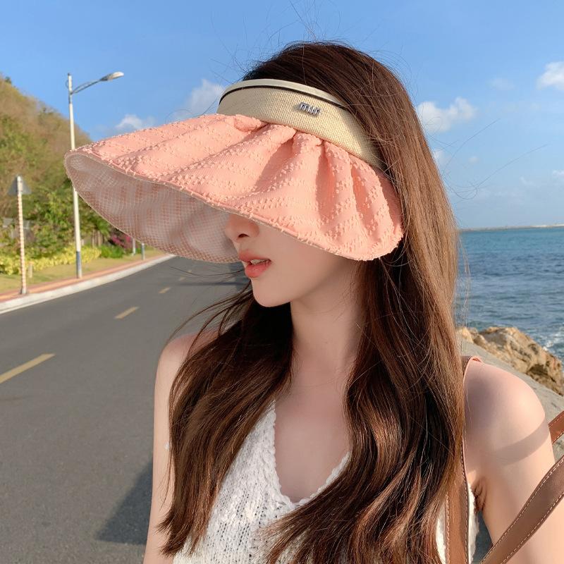 

Весенне-осенняя модная шляпа женская универсальная заколка солнцезащитная шляпа с открытым верхом повседневная ветро-солнцезащитная шляпа уличная солнцезащитная шляпа One Size