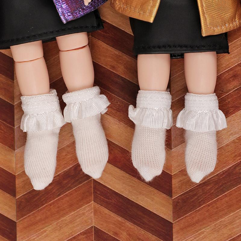 Latest Mini Cute Lace White Socks Doll White Socks Ob Short Sock for 1/12bjdobitsu11mollysob11 Doll Shoes Accessories Premium Quality